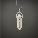 R. M. ékszer Szeretet rózsakvarc Vogel csakra medál nyaklánccal 3cm (022407)