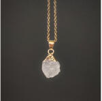 R. M. ékszer Szeretet rózsakvarc nyers medál nyaklánccal 1-2cm (022376)