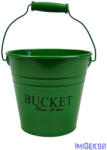  Színes bádog vödör 13 cm BUCKET - Zöld