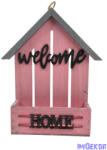  Welcome feliratos faháztartó - Rózsaszín