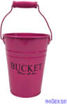  Színes bádog vödör 10 cm magas BUCKET - Pink