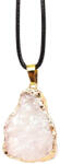 R. M. ékszer Tisztaság hegyikristály nyers medál nyaklánccal réz díszítéssel 3-4cm (022397)