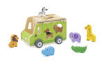 Viga Toys Camion din lemn cu sortare forme animale salbatice, viga (44822) - bekid