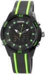 RAPTOR Ceas barbatesc, Raptor, analog/digital, negru, curea silicon multicolora, data/zi, diametru 49mm (RA20032-002) Ceas