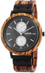 RAPTOR Ceas barbatesc, Raptor Limited, carcasa si bratara lemn/inox maro, data, 24h (RA20278-002) Ceas