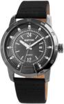 RAPTOR Ceas barbatesc, Raptor, carcasa argintie, cadran gri, data, curea neagra, 48mm (RA20052-005) Ceas