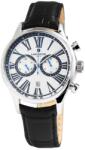 Lancaster Ceas barbati, Lancaster, cronograf, carcasa argintie, curea piele neagra (OLA0672L/SS) Ceas