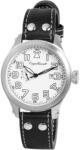 Engelhardt Ceas barbati, Engelhardt, automatic, carcasa argintie, curea piele neagra (388722529011) Ceas