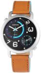 RAPTOR Ceas barbatesc, Raptor, dual time, carcasa argintie, cadran negru, curea bej, 45mm (RA20099-002) Ceas