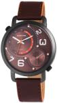 RAPTOR Ceas barbatesc, Raptor, dual time, carcasa neagra, cadran si curea maro, 45mm (RA20099-008) Ceas