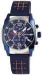 RAPTOR Ceas barbatesc, Raptor, data, aparenta chrono, carcasa bicolora, curea piele insertie portocaliu (297993000093) Ceas