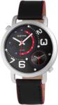 RAPTOR Ceas barbatesc, Raptor, dual time, carcasa argintie, cadran si curea neagra, 45mm (297921000126) Ceas