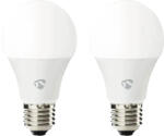 Nedis Set 2 becuri LED RGB Nedis E27 9W 806 lumeni, glob mat A60, conexiune WiFi (WIFILRC20E27)