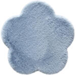 SoleVito Covor pufos Solevito Romance model floare albastru Ø 60 cm (MO01-37 JEANSBLAU 60X60CM) Covor