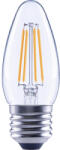 Flair Bec LED variabil Flair E27 4W 470 lumeni, glob clar lumânare, lumină caldă (C35 CLEAR_E27_4W_470LM_DIM_2700K_CR)