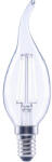 Flair Bec LED variabil Flair E14 2, 2W 250 lumeni, glob clar lumânare decorativă, lumină neutră (CL35 CLEAR_E14_2W_250LM_DIM_4000K_C)