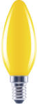Flair Bec galben LED Flair E14 2W, glob C35, durată viață 15.000 h (C35_YELLOW_2W_E14)