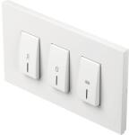 TEM Întrerupător triplu pentru baie TEM, alb, pentru doză de 4 module (TEM-CM25PWOL-B)