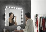 FOCCO Lampă pentru oglindă cu LED integrat Hollywood S3 IP 44, argintiu/negru (E27135CI/C0250)