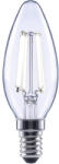 Flair Bec LED variabil Flair E14 6W 806 lumeni, glob clar lumânare, lumină neutră (C35 CLEAR_E14_5.5W_806LM_DIM_4000K_)