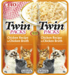 CIAO Recompensă pentru pisici CIAO Cat Twin cu pui în supă de pui fără cereale, gluten, lactoză și zahăr 80 g (EU802)