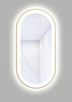 Cordia Oglindă baie cu LED Cordia Oval Line Premium 50x100 cm ramă aurie IP 44 (OVAL100005000GIP44_PREMIUM)