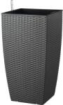 Lafiora Ghiveci tip vază FloraSelf plastic 36x36x66 cm antracit incl. set de udare și indicator al nivelului de apă (10.07.0507E)