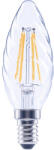 Flair Bec LED variabil Flair E14 2, 2W 250 lumeni, glob clar lumânare rotită, lumină caldă (CT35 CLEAR_E14_2W_250LM_DIM_2700K_C)