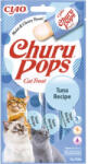 CIAO Recompensă pentru pisici CIAO Churu Pops cu ton fără cereale, gluten, lactoză și zahăr 4x15 g (EU711)