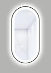 Cordia Oglindă baie cu LED Cordia Oval Line Premium 50x100 cm ramă neagră IP 44 (OVAL100005000BIP44_PREMIUM)