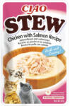 CIAO Hrană umedă pentru pisici CIAO Stew cu pui și somon fără cereale, gluten, lactoză și zahăr 40 g (EU843)