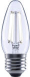 Flair Bec LED variabil Flair E27 6W 806 lumeni, glob clar lumânare, lumină neutră (C35 CLEAR_E27_5.5W_806LM_DIM_4000K_)