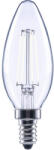 Flair Bec LED variabil Flair E14 4W 470 lumeni, glob clar lumânare, lumină neutră (C35 CLEAR_E14_4W_470LM_DIM_4000K_CR)
