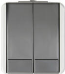 TEM Buton cu revenire TEM Fontana IP44, montaj aplicat, gri (TEM-SF51GY-U)