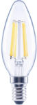 Flair Bec LED variabil Flair E14 5, 5W 806 lumeni, glob clar lumânare, lumină caldă (C35 CLEAR_E14_5.5W_806LM_DIM_2700K_)