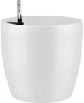 Lafiora Ghiveci flori FloraSelf plastic Ø 35 cm alb lucios incl. set de udare și indicator al nivelului de apă (10.09.0724E)