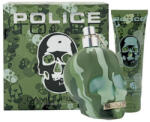 Police Set Police: To Be Camouflage, Apa de toaleta, Barbati, 75 ml + To Be Camouflage, Hydrating, Body Lotion, 100 ml