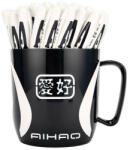 AIHAO Set 48 pixuri cu gel Aihao 801A, Negru (AH801AN-48)