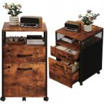  Szafka na kółkach kontenerek na dokumenty szufladami zamykana szafka nocna