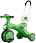 Flippy gyerek tricikli, pedálozás, tolás, fények és hangok, csúszásgátló pedálok, kemény anyag, tárolókosár, 18 hónapos kortól, 80x40x52 cm, zöld