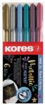 Kores állandó marker készlet, metál színek, ecsetvég, 6 db, többszínű (RTCKS992532)