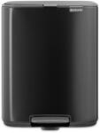 Brabantia Pedálos szemetes kosár BO 12 l, matt fekete, acél, Brabantia (BRAB238000)
