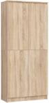 Brius Dulap cu 8 etajere, PAL laminat 16 mm, 80x35x180 cm, stejar sonoma (AK-26901679-3/3) Comoda