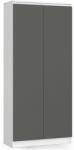 Brius Dulap cu 8 etajere, PAL laminat 16 mm, 80x35x180 cm, alb si grafit (AK-04384382-3/3) Comoda