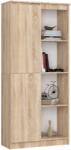 Brius Dulap cu usa si 8 etajere, PAL laminat 16 mm, 80x35x180 cm, stejar sonoma (AK-26901518-2/2) Comoda