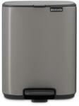 Brabantia Coș cu pedală BO 7 l, platină, oțel, Brabantia (BRAB237966) Cos de gunoi