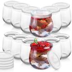 Orion Joghurtos és desszertes üveg készlet, Orion, Fedővel, 24 x 12 db, Mosogatógépben mosható, Űrtartalom 130 Ml, 6, 5x6, 5x6, 5 cm, Átlátszó (SET412)