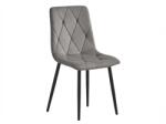 Ezüst szürke bársonyszék LIBRA fekete lábakkal