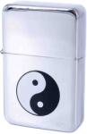 Angelo Benzines öngyújtó króm színű, Jing Jang motívummal (A-245420-1)