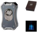 WinJet antracit színű 4x jet asztali szivaröngyújtó karbon mintával (A-310042)